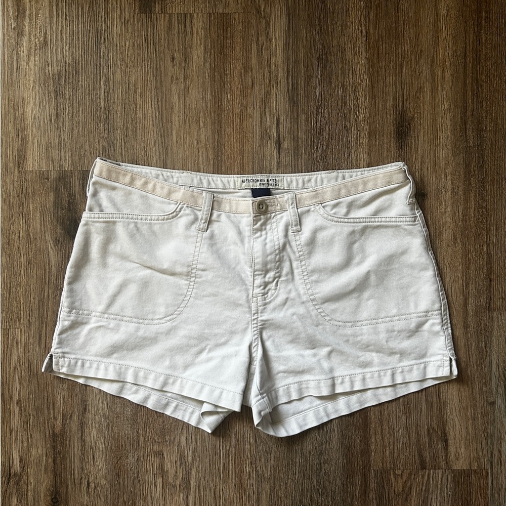 Abercrombie & Fitch Cream Jean Shorts
